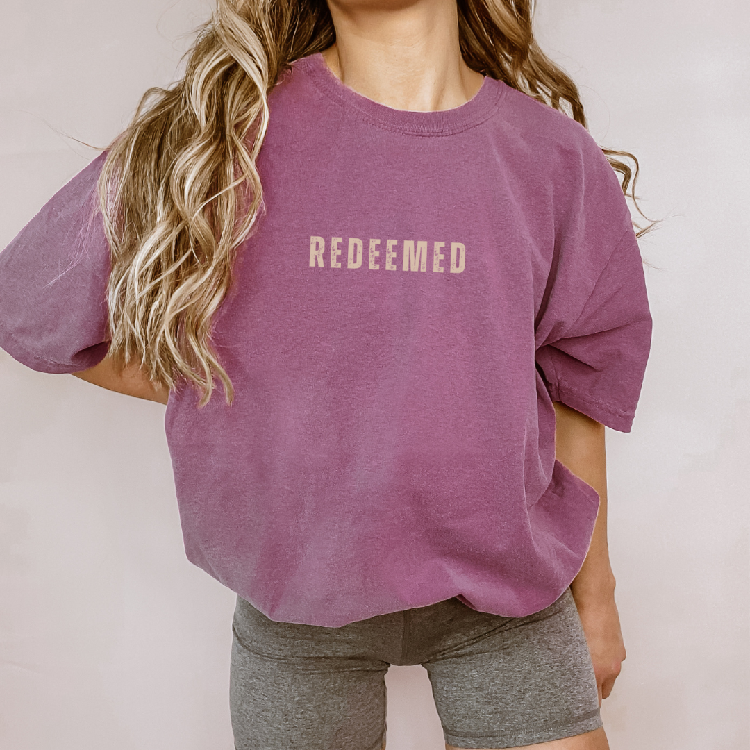 Wholehearted Motherhood and Co. - Redeemed Christian Graphic Tee - Faith Tee - Summer Tee