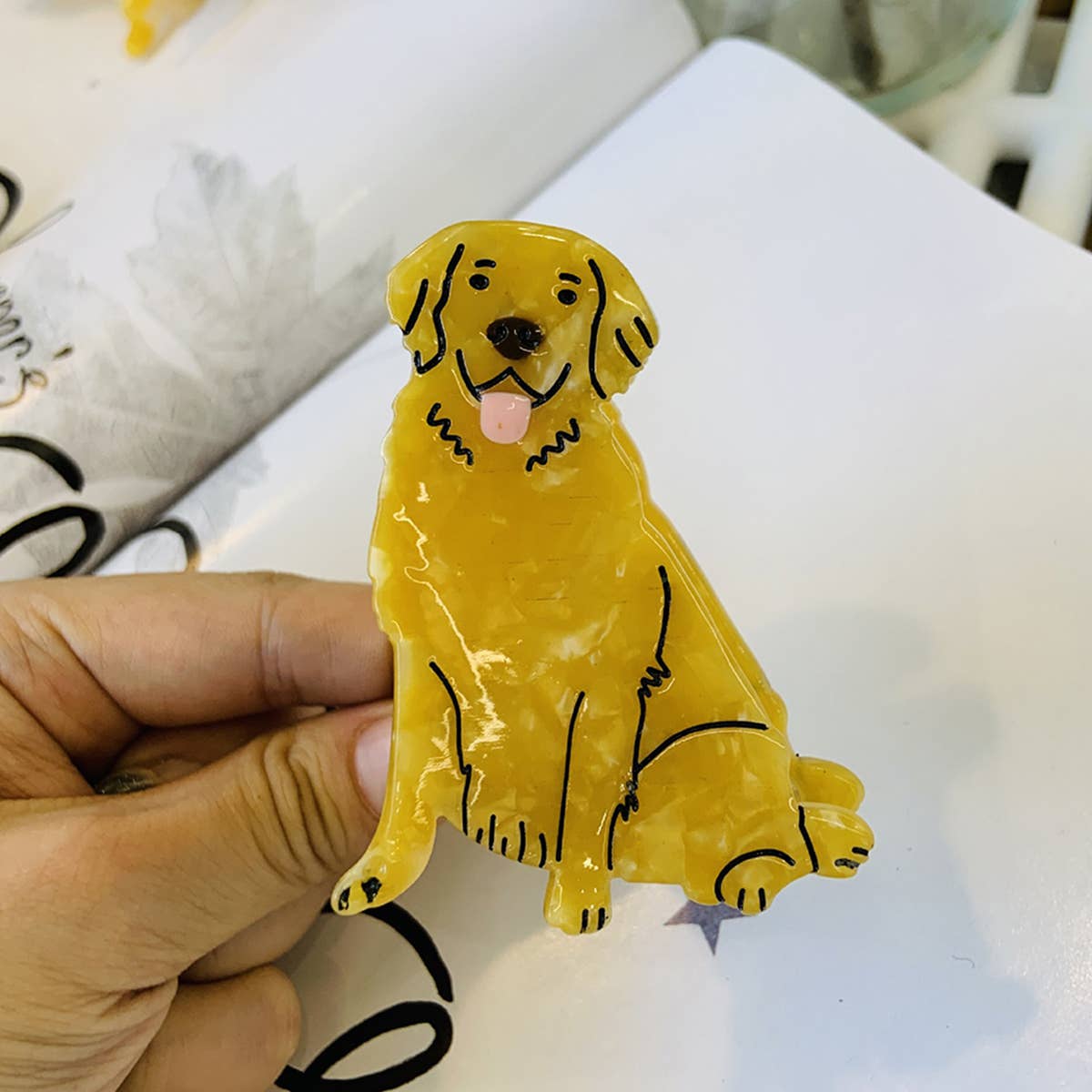 ACCITY - Cartoon Dachshund Corgi Acetate Hair Claw Clip_CWAHA0555