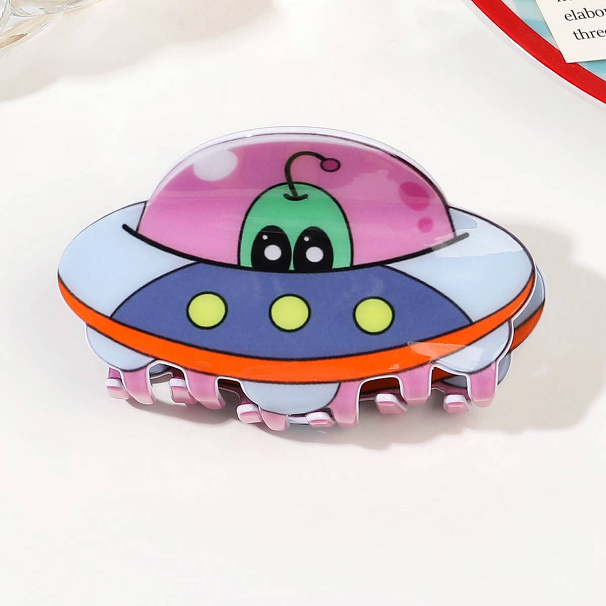 ACCITY - CARTOON ALIEN SPACESHIP HAIRPIN_CWAHA1637