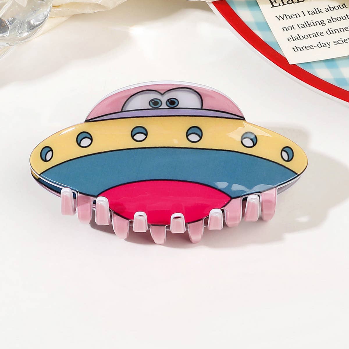 ACCITY - CARTOON ALIEN SPACESHIP HAIRPIN_CWAHA1637
