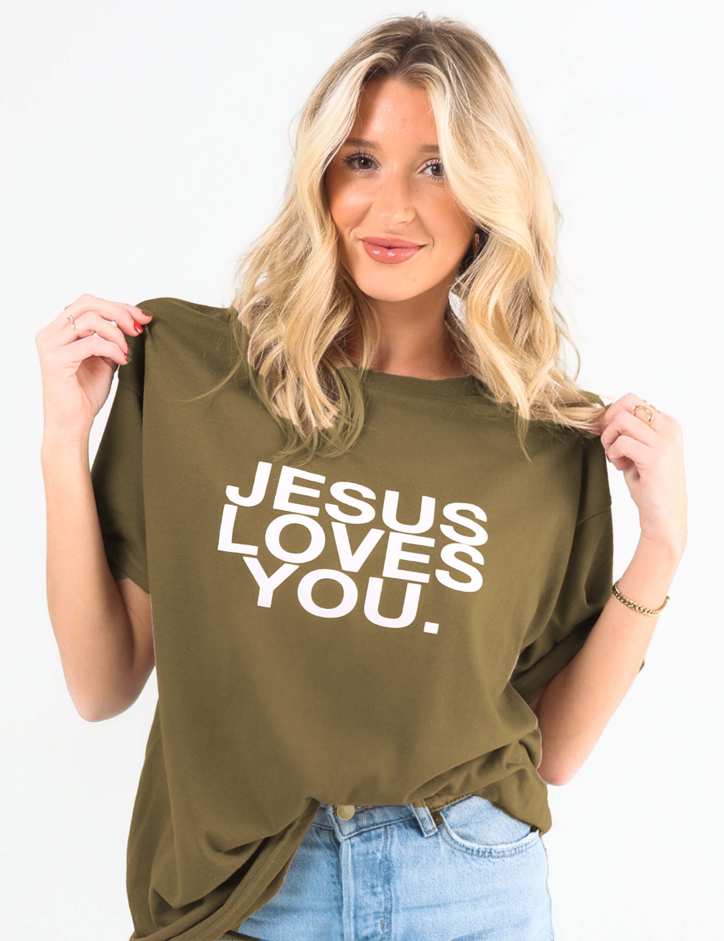 Jesus Loves You Company - "The Earthtone Tees" - Mocha/Blush
