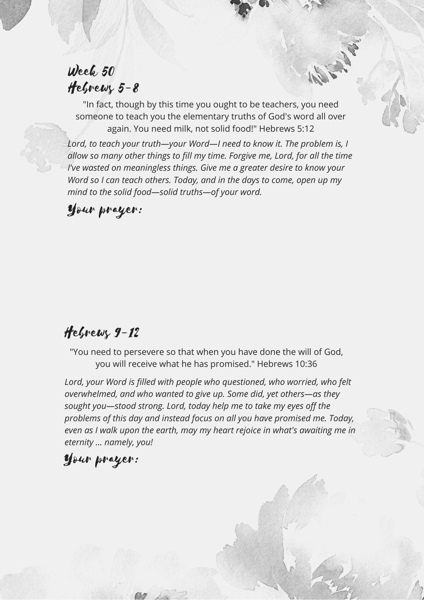 Praying Through the Bible in One Year (Journal)