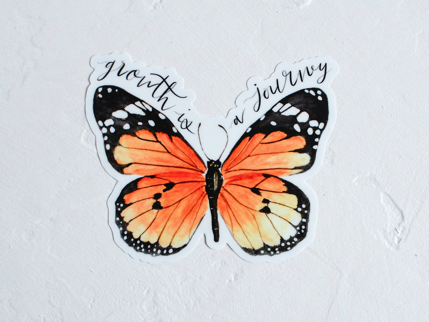 Fox and Wild - Monarch Butterfly Vinyl Sticker - Growth is a Journey