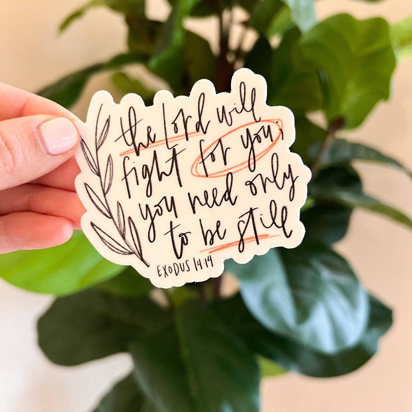 Exodus 14:14 Sticker - Branches: Branches of leaves *FREE SHIPPING with any order over $10