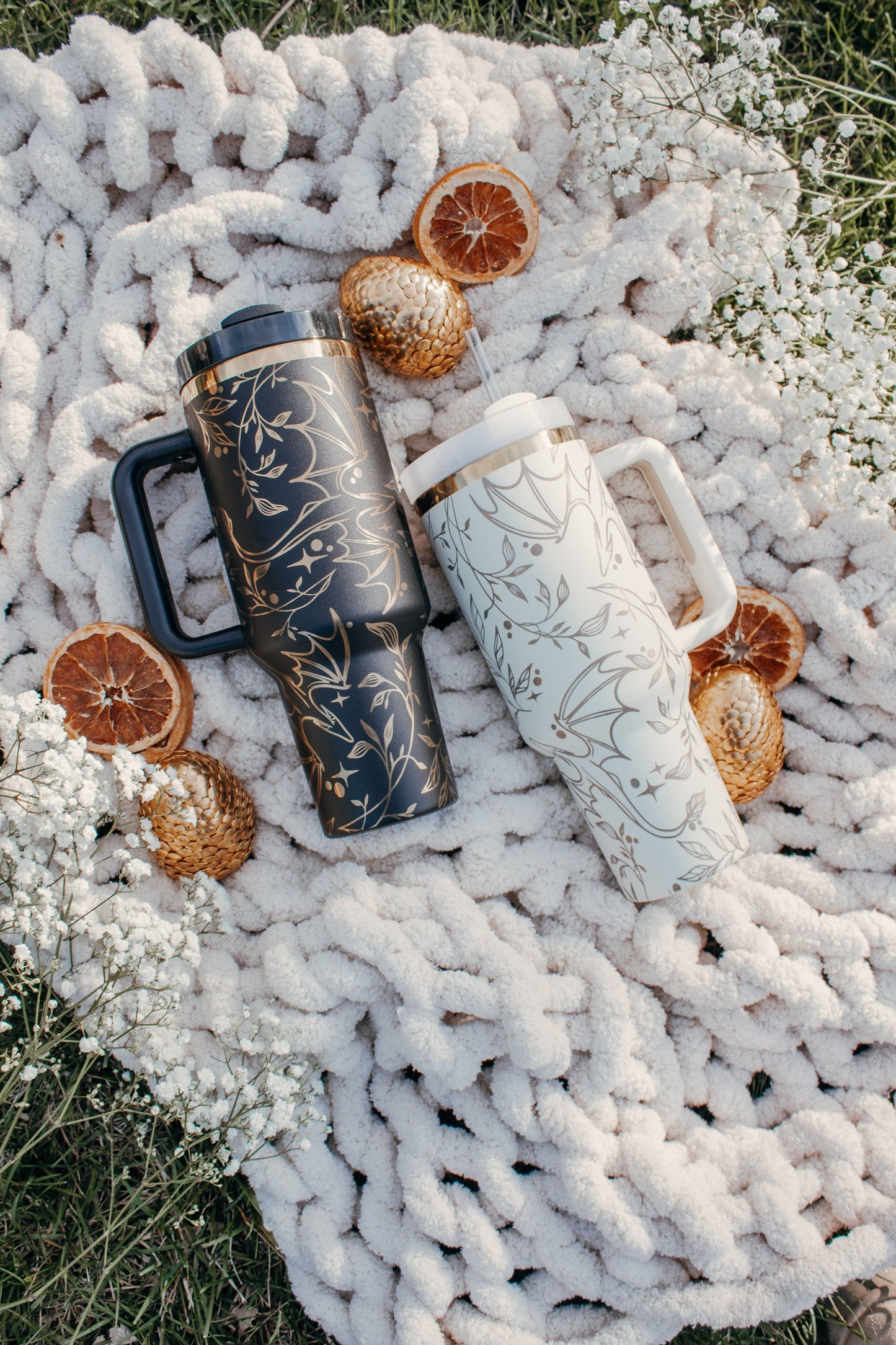 Meaggie Moos - Engraved Gold Dragons Bookish 40oz Tumbler