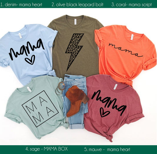 Par.tees by Party On! - Mama heart bolt heart Soft Printed Tees by Party On Design