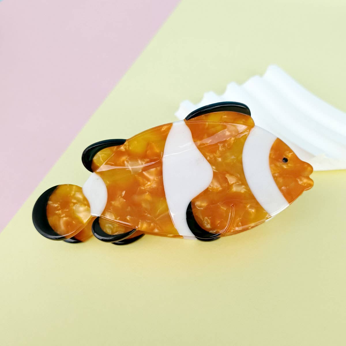 ACCITY - OCEAN BEACH FISH SEASHELL ACRYLIC HAIR CLAW CLIPS _CWAHA0552