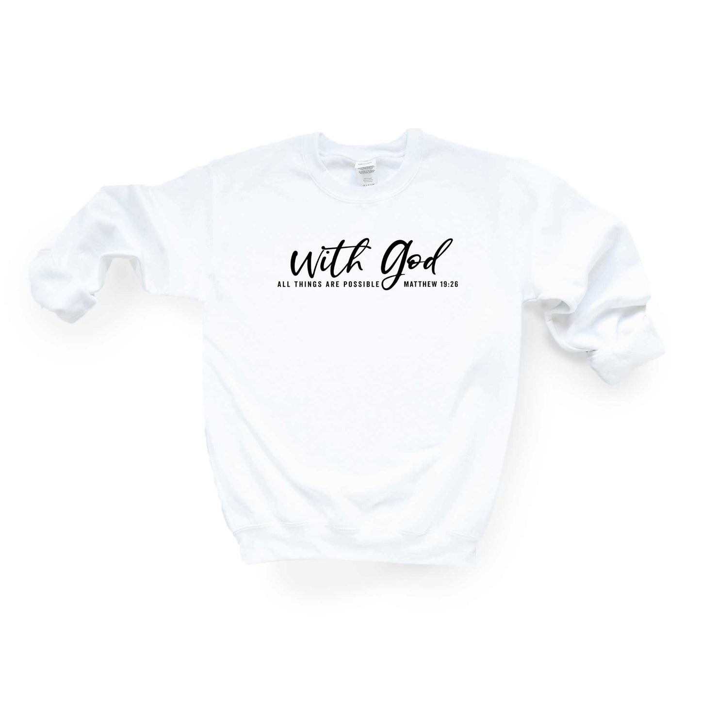 Uplifting Threads Co Wholesale - With God | Sweatshirt | Faith | Religious | Uplifting