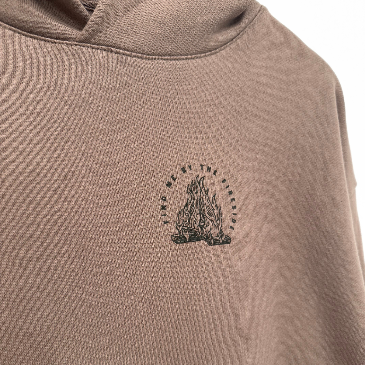 The Montana Scene - Fireside Unisex Hoodie - Clay (optional front print)