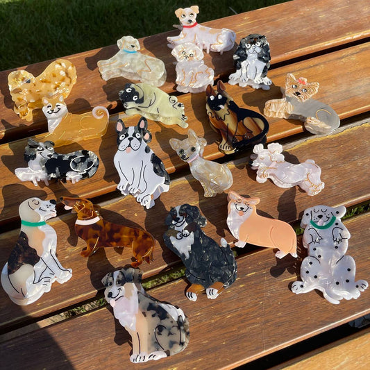 ACCITY - Cartoon Dachshund Corgi Acetate Hair Claw Clip_CWAHA0555