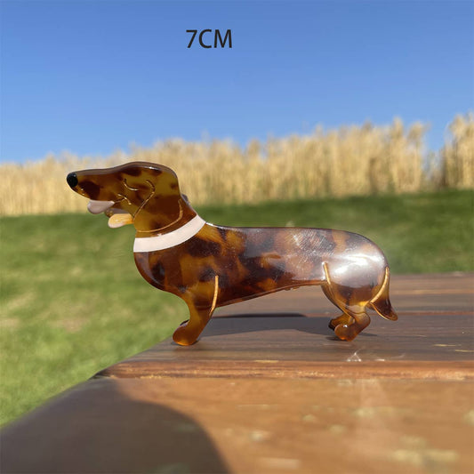 ACCITY - Cartoon Dachshund Corgi Acetate Hair Claw Clip_CWAHA0555