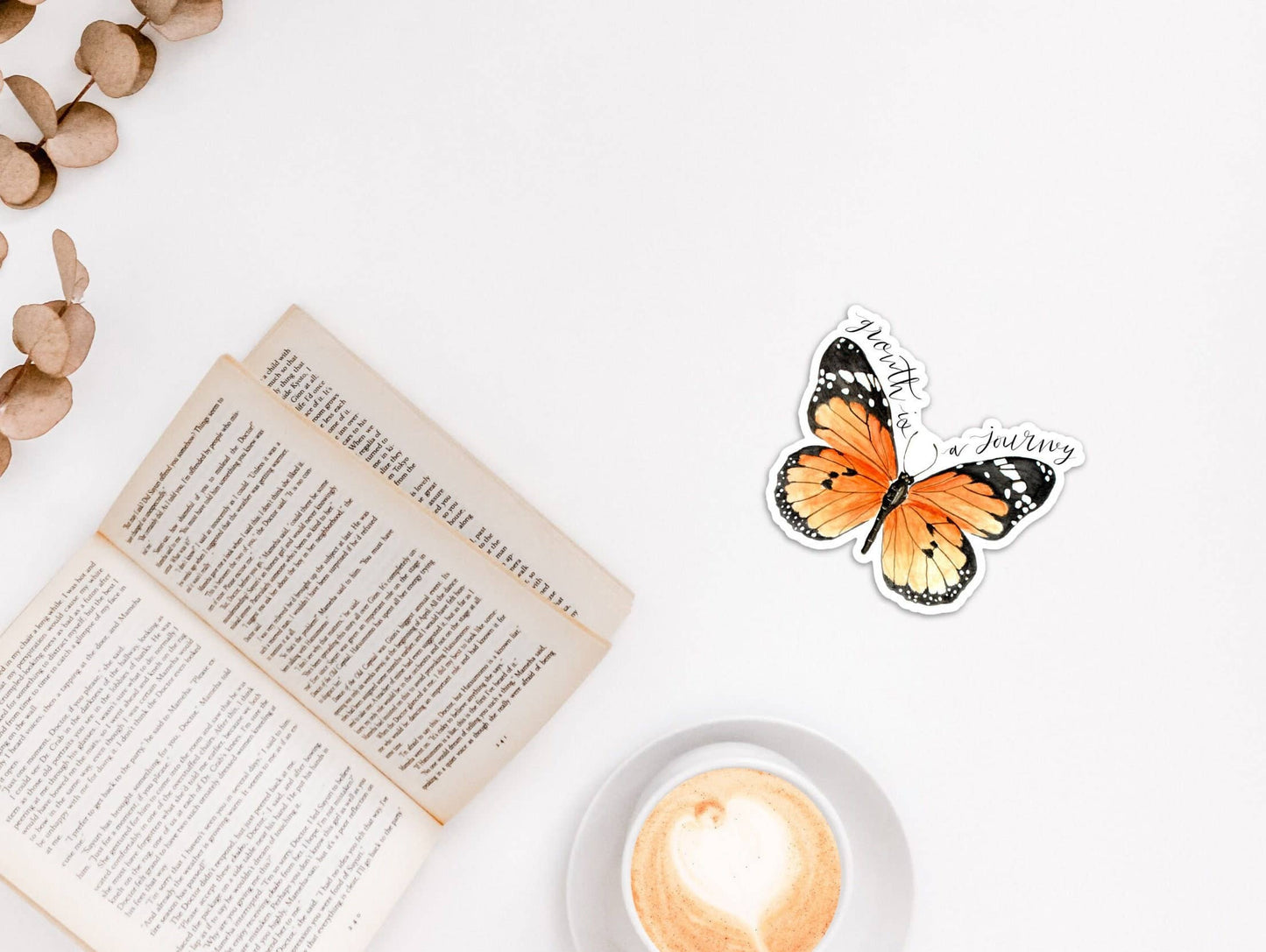 Fox and Wild - Monarch Butterfly Vinyl Sticker - Growth is a Journey