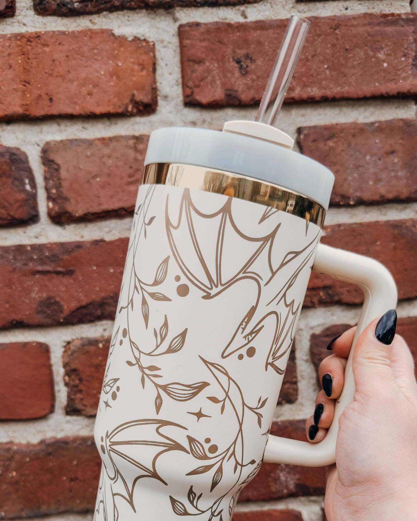 Meaggie Moos - Engraved Gold Dragons Bookish 40oz Tumbler