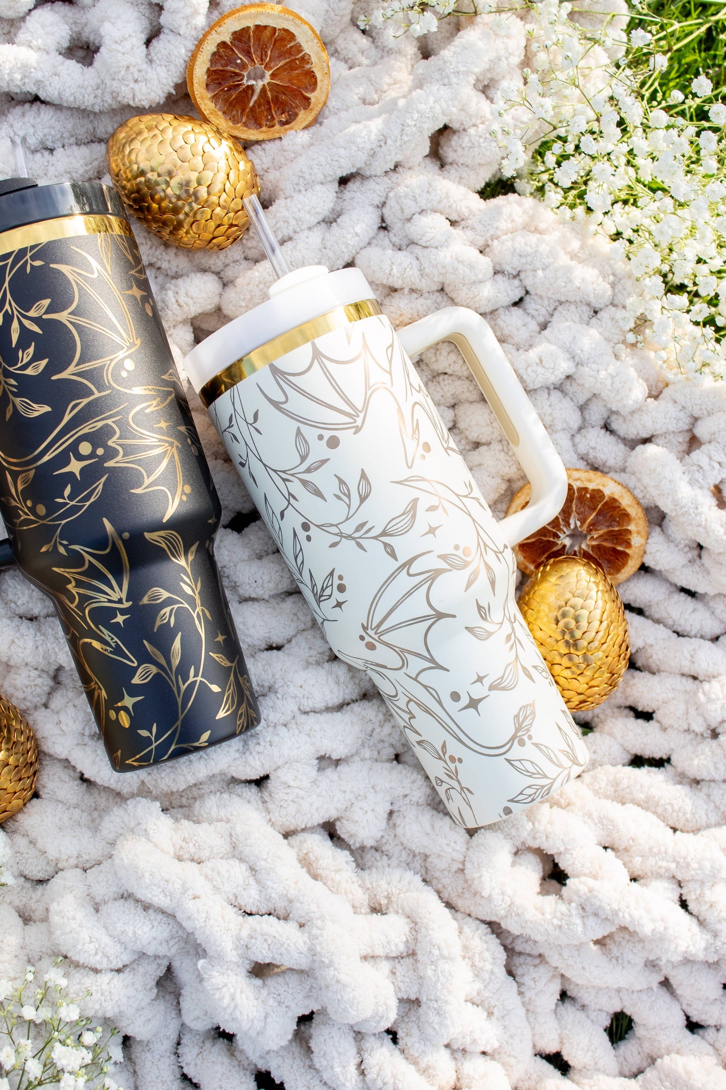 Meaggie Moos - Engraved Gold Dragons Bookish 40oz Tumbler