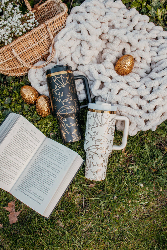 Meaggie Moos - Engraved Gold Dragons Bookish 40oz Tumbler