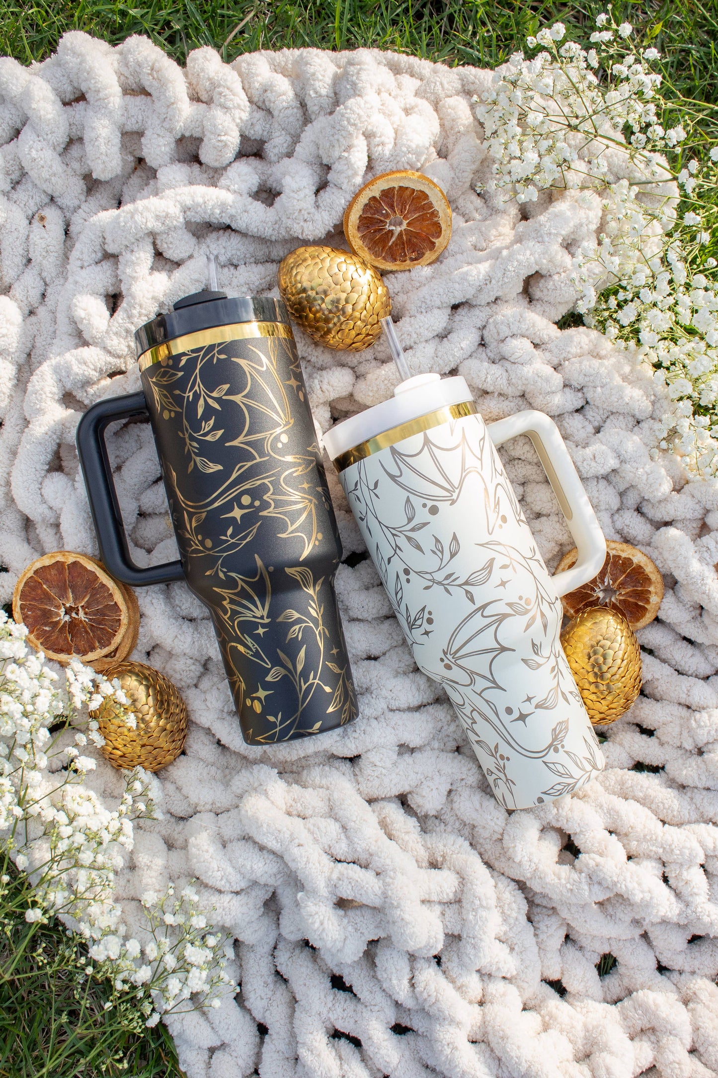 Meaggie Moos - Engraved Gold Dragons Bookish 40oz Tumbler