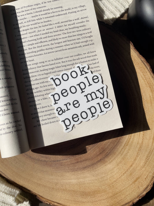 Meaggie Moos - Book People Are My People Vinyl Sticker | Bookish Stickers
