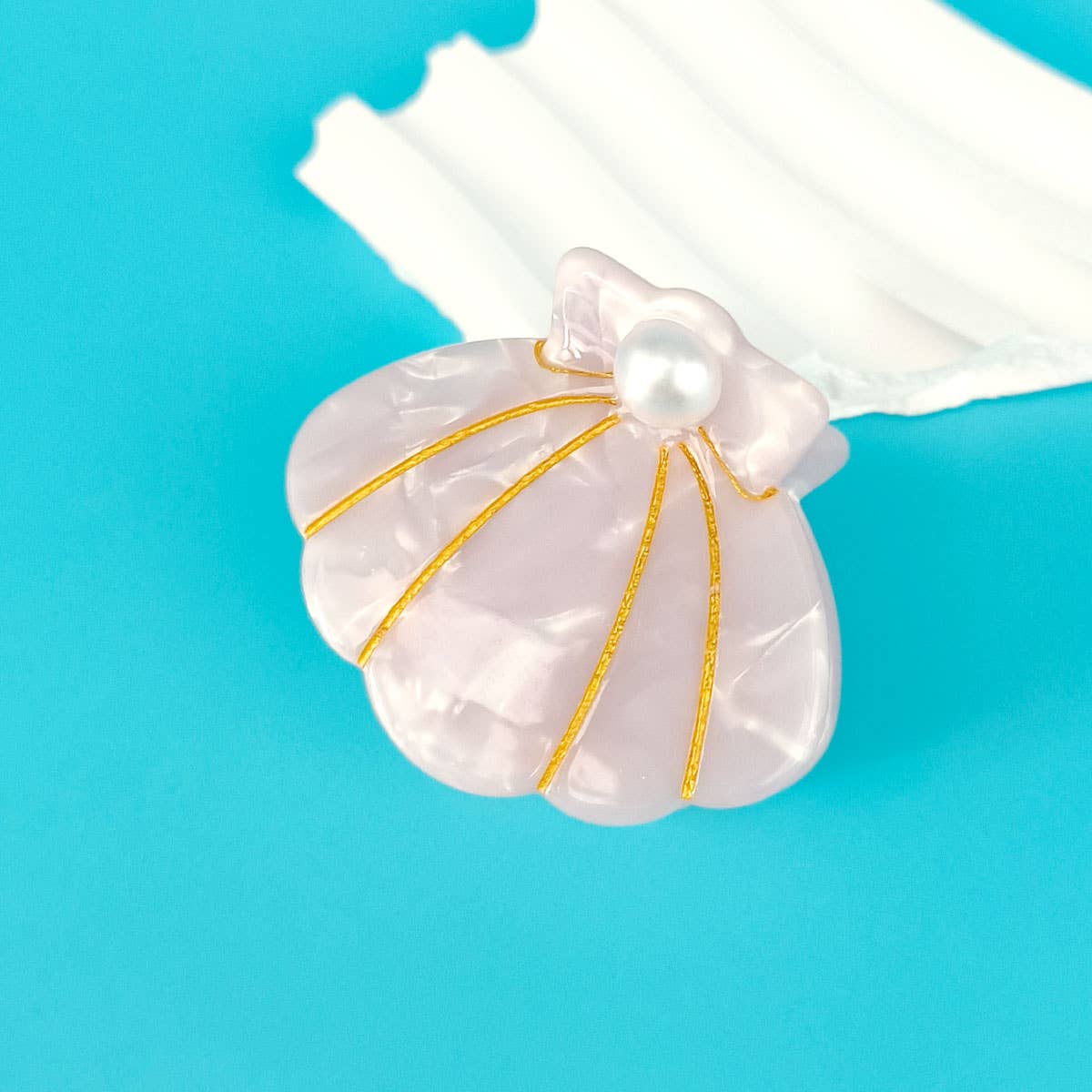 ACCITY - OCEAN BEACH FISH SEASHELL ACRYLIC HAIR CLAW CLIPS _CWAHA0552
