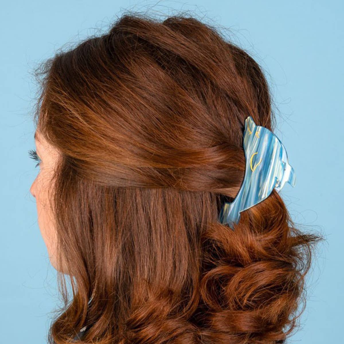 ACCITY - OCEAN BEACH FISH SEASHELL ACRYLIC HAIR CLAW CLIPS _CWAHA0552