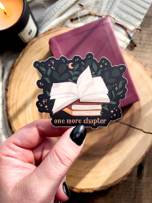 Meaggie Moos - One More Chapter Magical Book Waterproof Vinyl Sticker