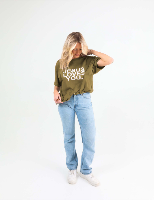 Jesus Loves You Company - "The Earthtone Tees" - Mocha/Blush