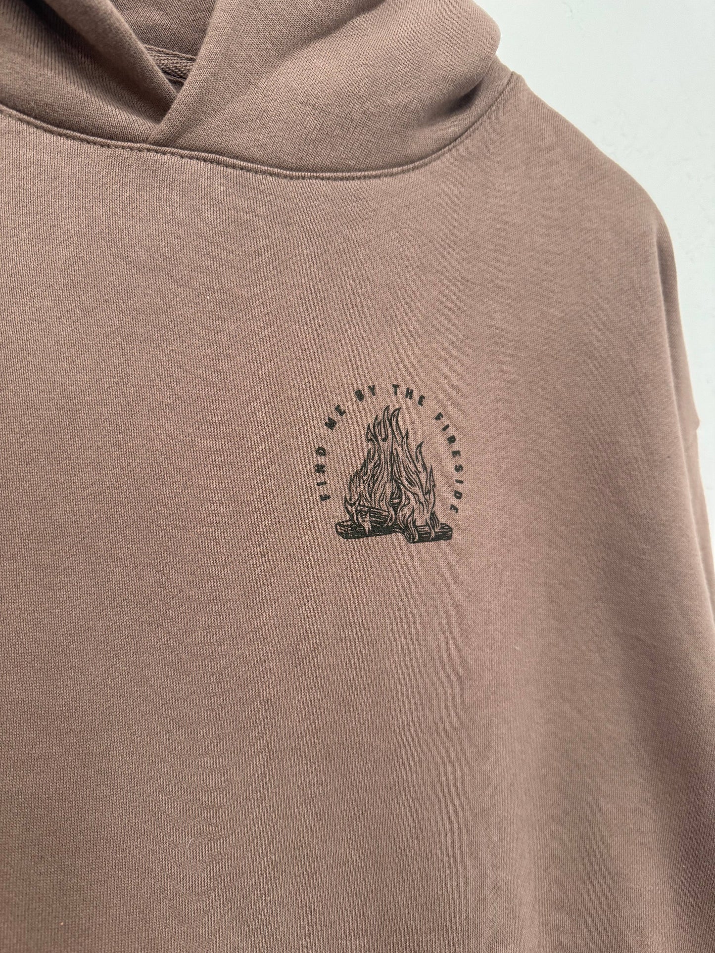 The Montana Scene - Fireside Unisex Hoodie - Clay (optional front print)