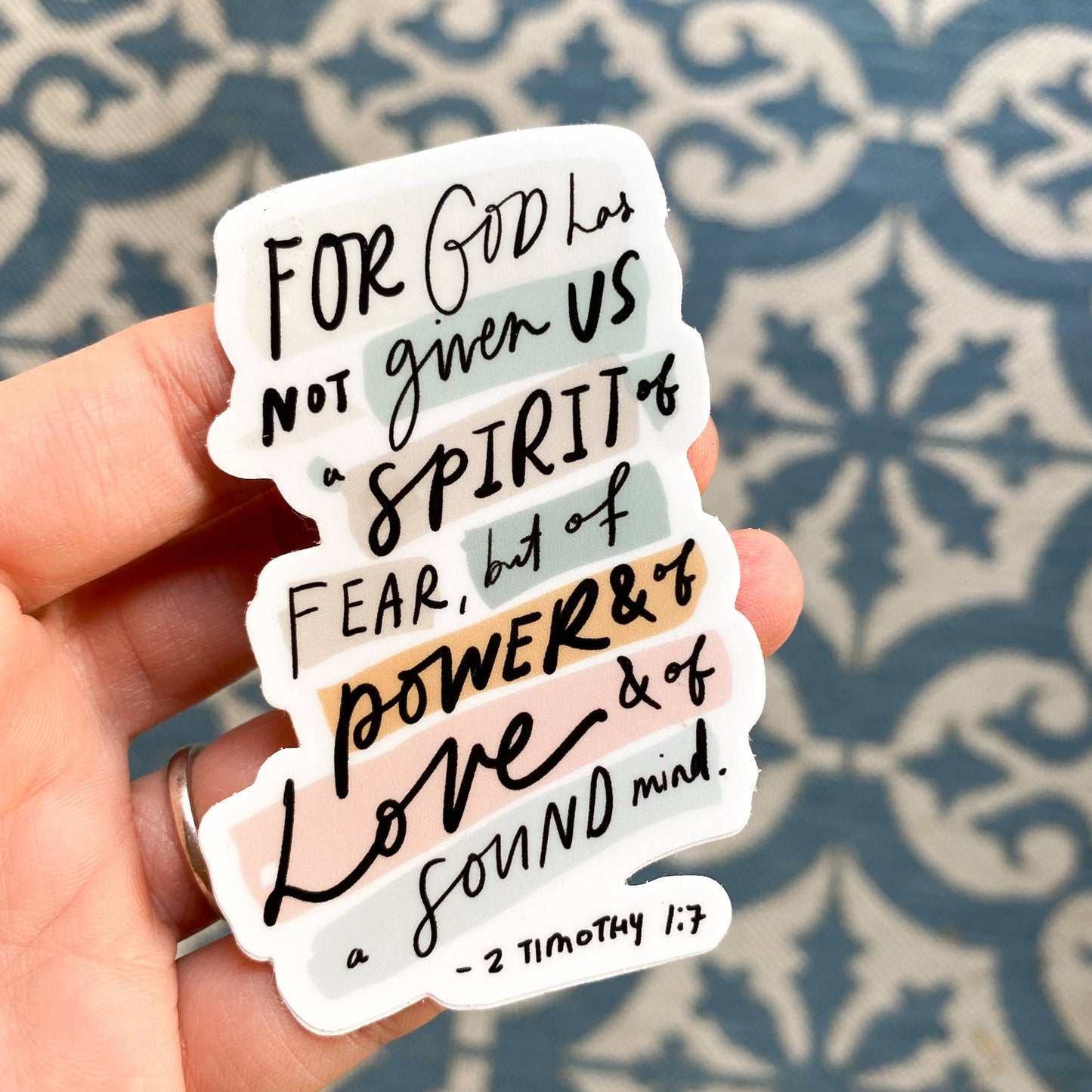 2 Timothy 1:7 Sticker *FREE SHIPPING with any order over $10