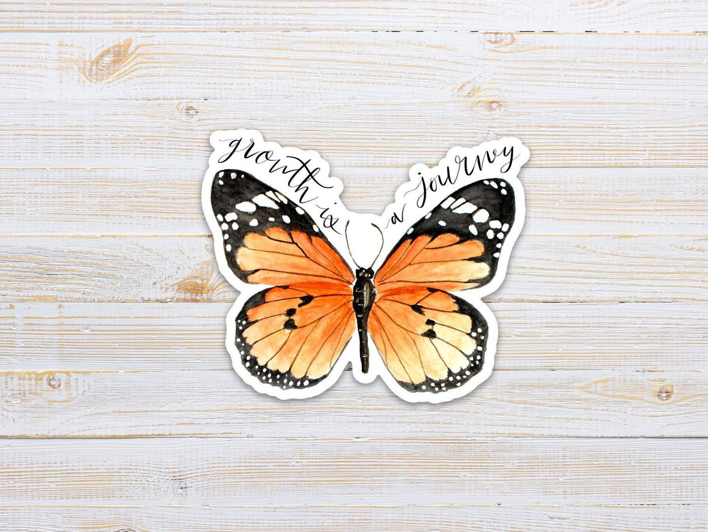 Fox and Wild - Monarch Butterfly Vinyl Sticker - Growth is a Journey