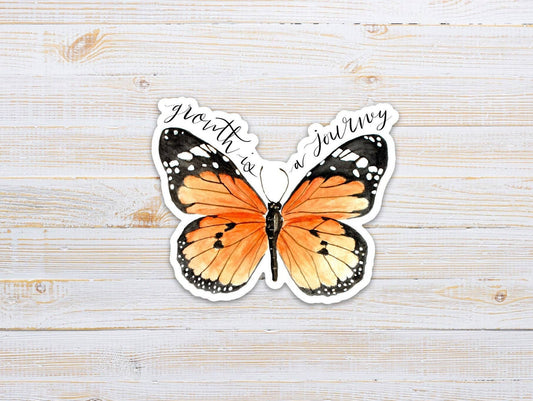 Fox and Wild - Monarch Butterfly Vinyl Sticker - Growth is a Journey