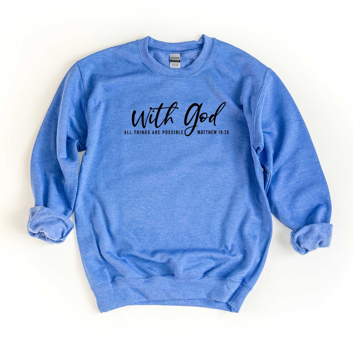 Uplifting Threads Co Wholesale - With God | Sweatshirt | Faith | Religious | Uplifting
