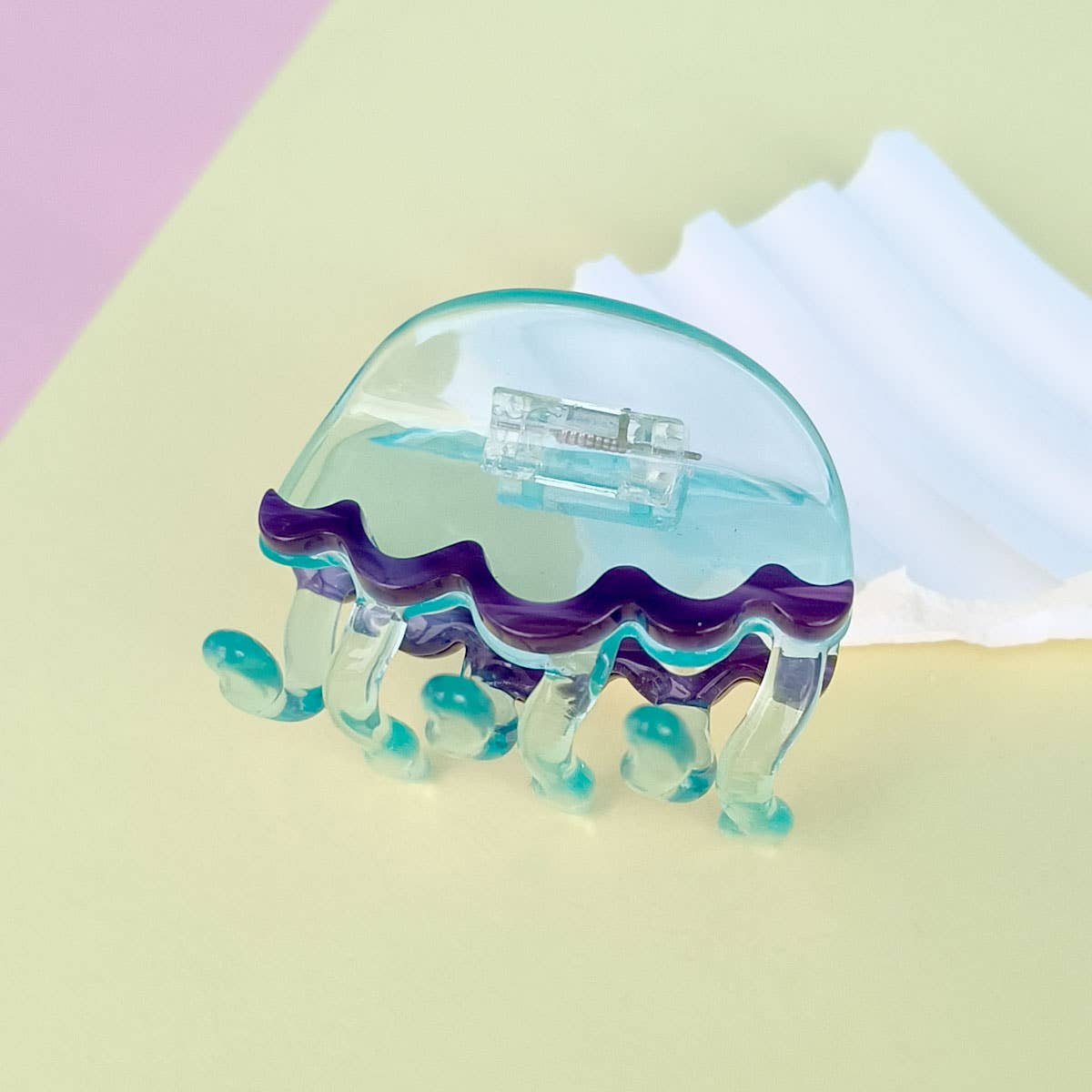 ACCITY - OCEAN BEACH FISH SEASHELL ACRYLIC HAIR CLAW CLIPS _CWAHA0552