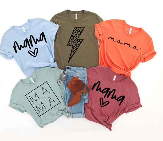 Par.tees by Party On! - Mama heart bolt heart Soft Printed Tees by Party On Design