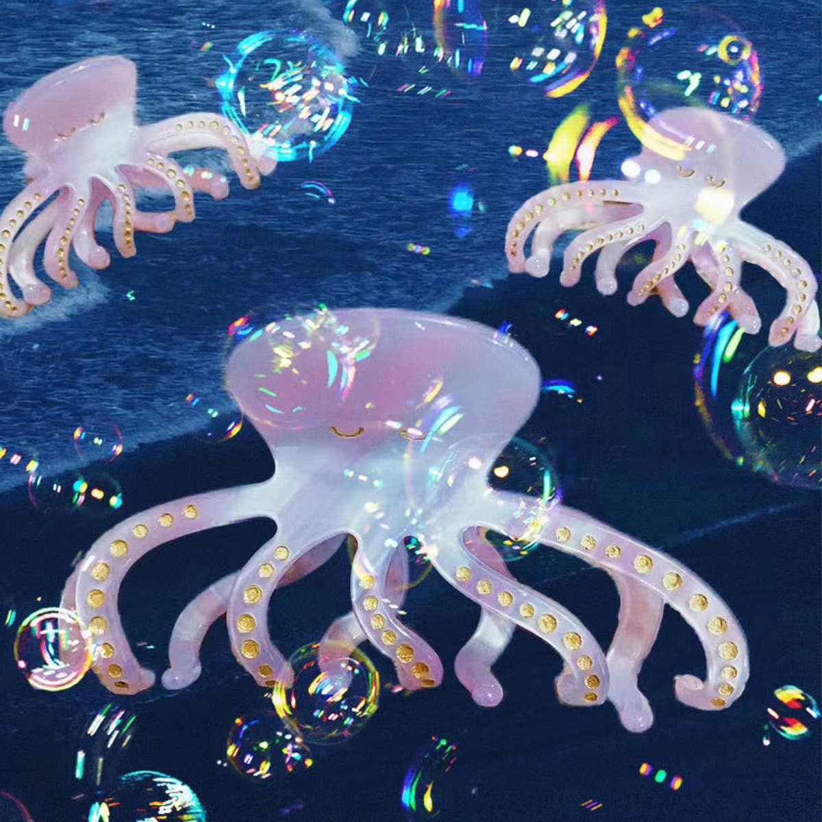 ACCITY - OCEAN BEACH FISH SEASHELL ACRYLIC HAIR CLAW CLIPS _CWAHA0552