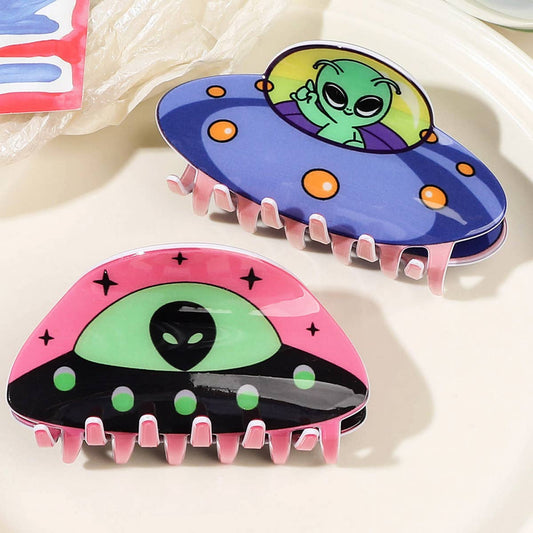 ACCITY - CARTOON ALIEN SPACESHIP HAIRPIN_CWAHA1637