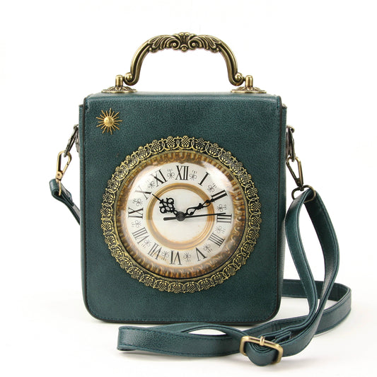 Vintage Clock Rectangle Shoulder Bag