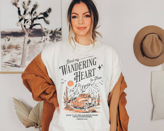 Amy Anne Apparel Inc - Bind My Wandering Heart Graphic Tee l Christain Tee