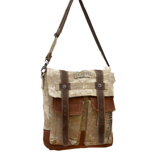 Clea Ray Canvas Bags & Clothing - Lentilles Messenger Bag