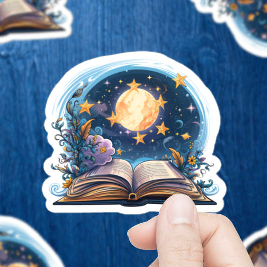 Starry Book Sticker *FREE SHIPPING with any order over $10