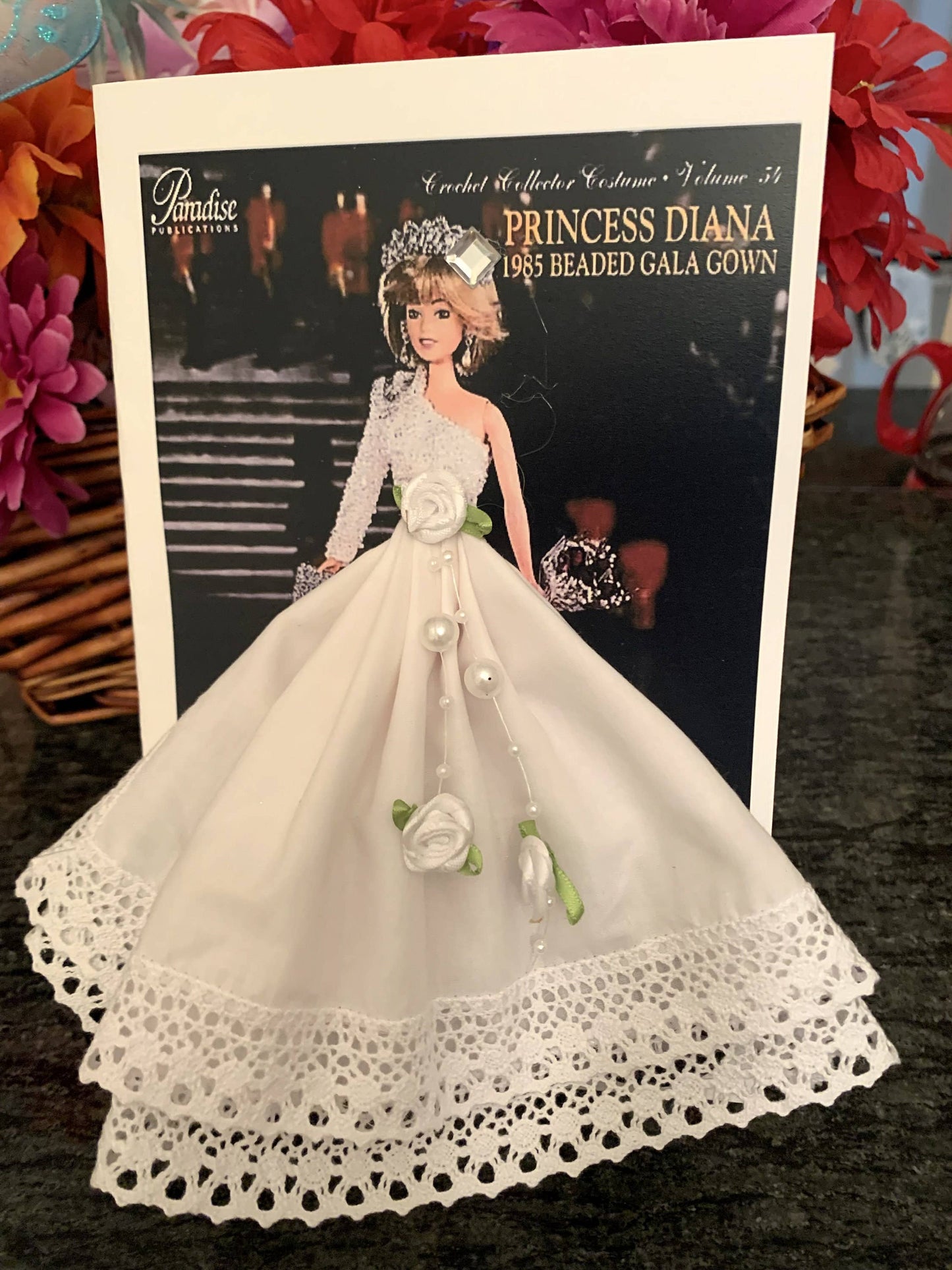 Princess Diana Evening Gown Keepsake Hankie Card